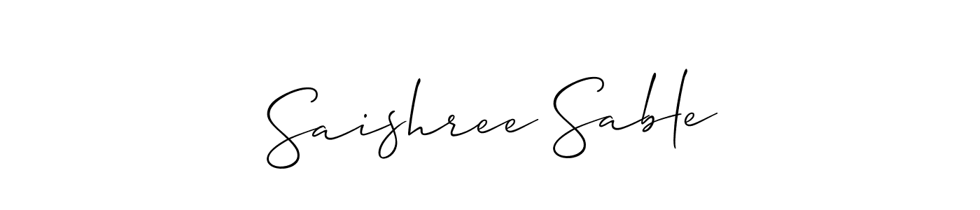 It looks lik you need a new signature style for name Saishree Sable. Design unique handwritten (Allison_Script) signature with our free signature maker in just a few clicks. Saishree Sable signature style 2 images and pictures png