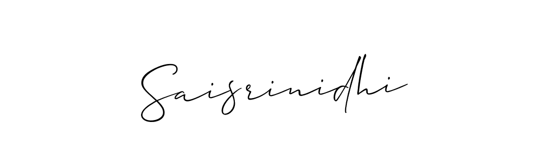 Saisrinidhi stylish signature style. Best Handwritten Sign (Allison_Script) for my name. Handwritten Signature Collection Ideas for my name Saisrinidhi. Saisrinidhi signature style 2 images and pictures png