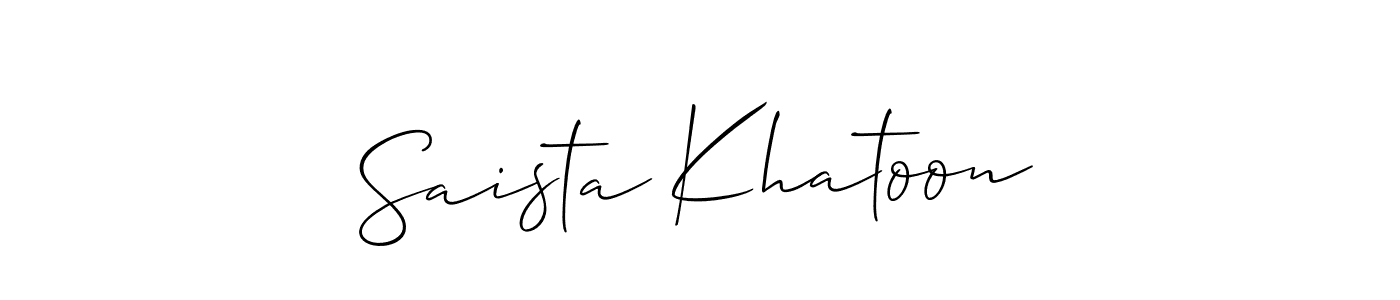 You can use this online signature creator to create a handwritten signature for the name Saista Khatoon. This is the best online autograph maker. Saista Khatoon signature style 2 images and pictures png