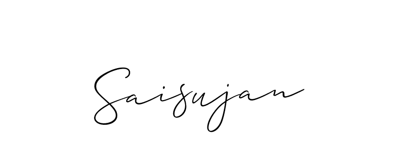 How to make Saisujan name signature. Use Allison_Script style for creating short signs online. This is the latest handwritten sign. Saisujan signature style 2 images and pictures png
