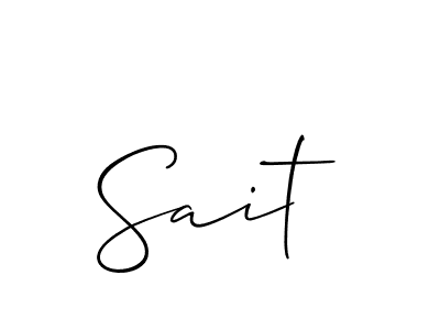 Sait stylish signature style. Best Handwritten Sign (Allison_Script) for my name. Handwritten Signature Collection Ideas for my name Sait. Sait signature style 2 images and pictures png