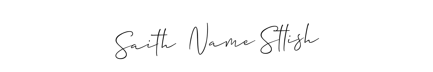 Check out images of Autograph of Saith  Name Stlish name. Actor Saith  Name Stlish Signature Style. Allison_Script is a professional sign style online. Saith  Name Stlish signature style 2 images and pictures png