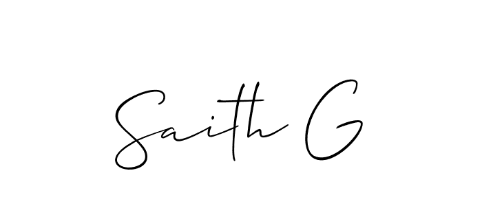 Once you've used our free online signature maker to create your best signature Allison_Script style, it's time to enjoy all of the benefits that Saith G name signing documents. Saith G signature style 2 images and pictures png