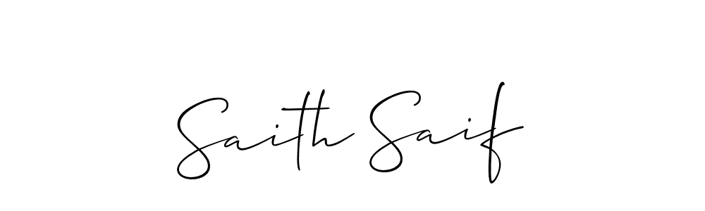 Make a beautiful signature design for name Saith Saif. Use this online signature maker to create a handwritten signature for free. Saith Saif signature style 2 images and pictures png