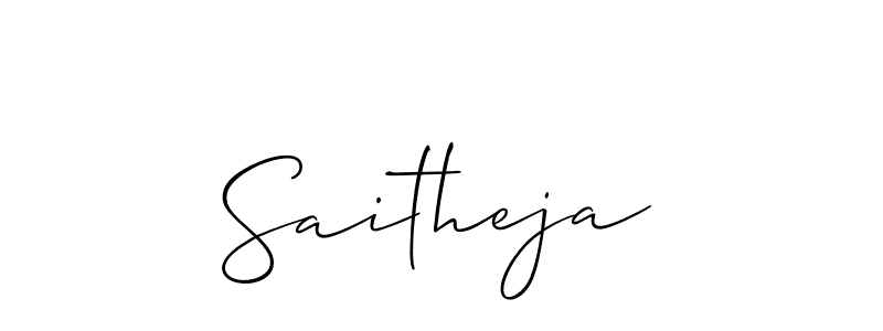 Similarly Allison_Script is the best handwritten signature design. Signature creator online .You can use it as an online autograph creator for name Saitheja. Saitheja signature style 2 images and pictures png