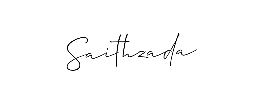Use a signature maker to create a handwritten signature online. With this signature software, you can design (Allison_Script) your own signature for name Saithzada. Saithzada signature style 2 images and pictures png