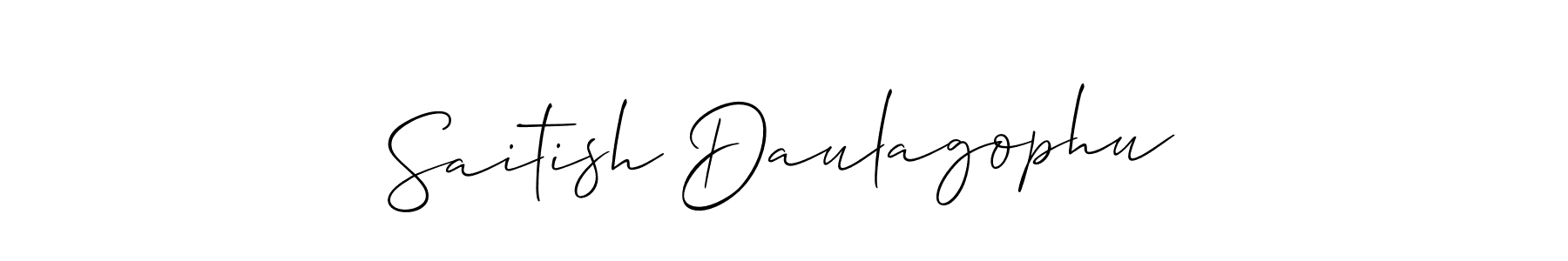 Saitish Daulagophu stylish signature style. Best Handwritten Sign (Allison_Script) for my name. Handwritten Signature Collection Ideas for my name Saitish Daulagophu. Saitish Daulagophu signature style 2 images and pictures png