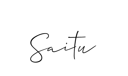 How to make Saitu name signature. Use Allison_Script style for creating short signs online. This is the latest handwritten sign. Saitu signature style 2 images and pictures png