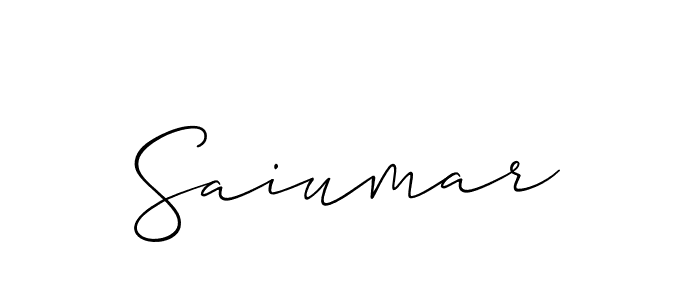 Also You can easily find your signature by using the search form. We will create Saiumar name handwritten signature images for you free of cost using Allison_Script sign style. Saiumar signature style 2 images and pictures png