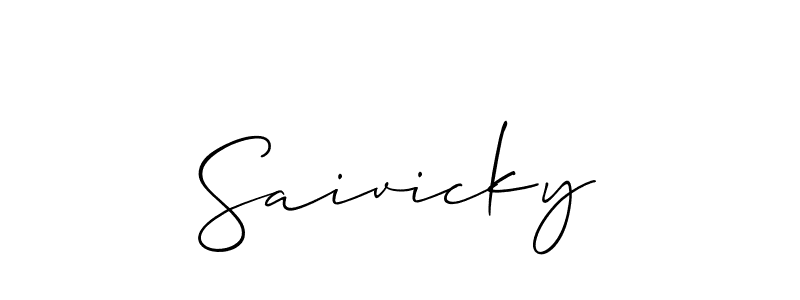 How to Draw Saivicky signature style? Allison_Script is a latest design signature styles for name Saivicky. Saivicky signature style 2 images and pictures png
