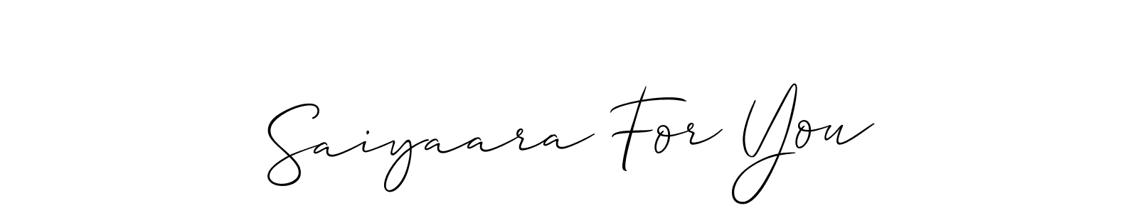 Once you've used our free online signature maker to create your best signature Allison_Script style, it's time to enjoy all of the benefits that Saiyaara For You name signing documents. Saiyaara For You signature style 2 images and pictures png