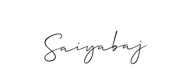 Saiyabaj stylish signature style. Best Handwritten Sign (Allison_Script) for my name. Handwritten Signature Collection Ideas for my name Saiyabaj. Saiyabaj signature style 2 images and pictures png