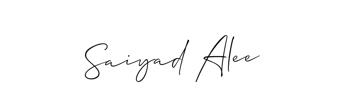You should practise on your own different ways (Allison_Script) to write your name (Saiyad Alee) in signature. don't let someone else do it for you. Saiyad Alee signature style 2 images and pictures png