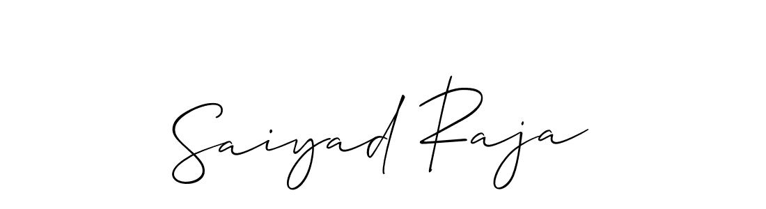 Create a beautiful signature design for name Saiyad Raja. With this signature (Allison_Script) fonts, you can make a handwritten signature for free. Saiyad Raja signature style 2 images and pictures png