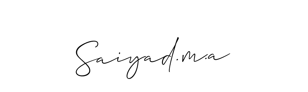 You can use this online signature creator to create a handwritten signature for the name Saiyad.m.a. This is the best online autograph maker. Saiyad.m.a signature style 2 images and pictures png