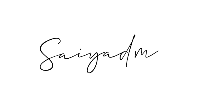 It looks lik you need a new signature style for name Saiyadm. Design unique handwritten (Allison_Script) signature with our free signature maker in just a few clicks. Saiyadm signature style 2 images and pictures png