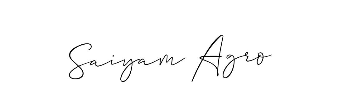 Saiyam Agro stylish signature style. Best Handwritten Sign (Allison_Script) for my name. Handwritten Signature Collection Ideas for my name Saiyam Agro. Saiyam Agro signature style 2 images and pictures png