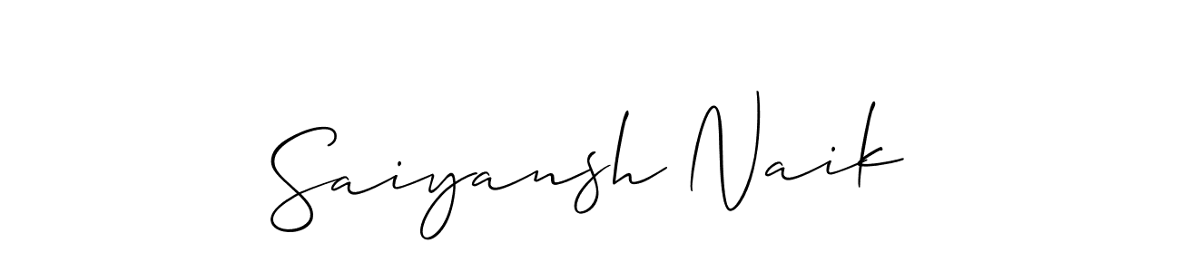 This is the best signature style for the Saiyansh Naik name. Also you like these signature font (Allison_Script). Mix name signature. Saiyansh Naik signature style 2 images and pictures png