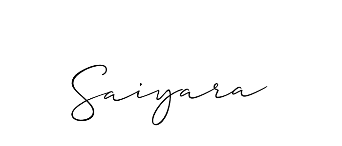 Make a beautiful signature design for name Saiyara. With this signature (Allison_Script) style, you can create a handwritten signature for free. Saiyara signature style 2 images and pictures png