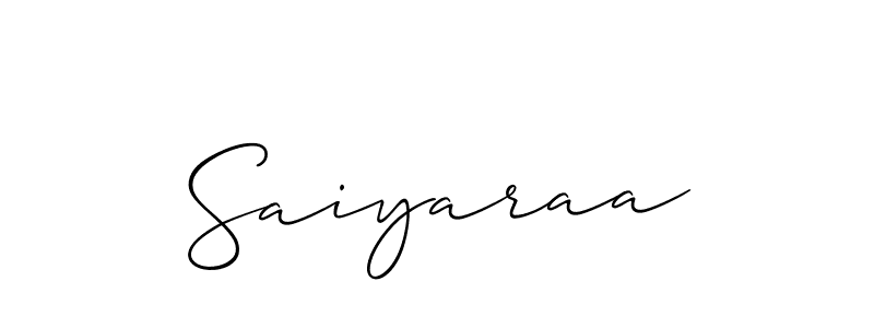 Once you've used our free online signature maker to create your best signature Allison_Script style, it's time to enjoy all of the benefits that Saiyaraa name signing documents. Saiyaraa signature style 2 images and pictures png