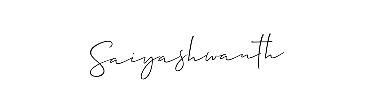 How to Draw Saiyashwanth signature style? Allison_Script is a latest design signature styles for name Saiyashwanth. Saiyashwanth signature style 2 images and pictures png