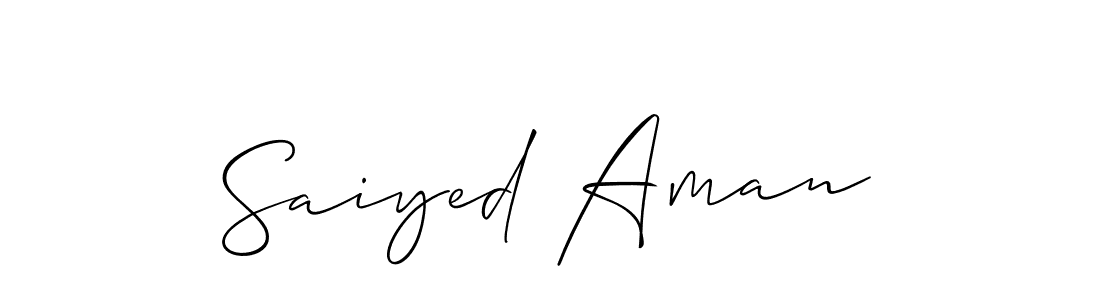 Also we have Saiyed Aman name is the best signature style. Create professional handwritten signature collection using Allison_Script autograph style. Saiyed Aman signature style 2 images and pictures png