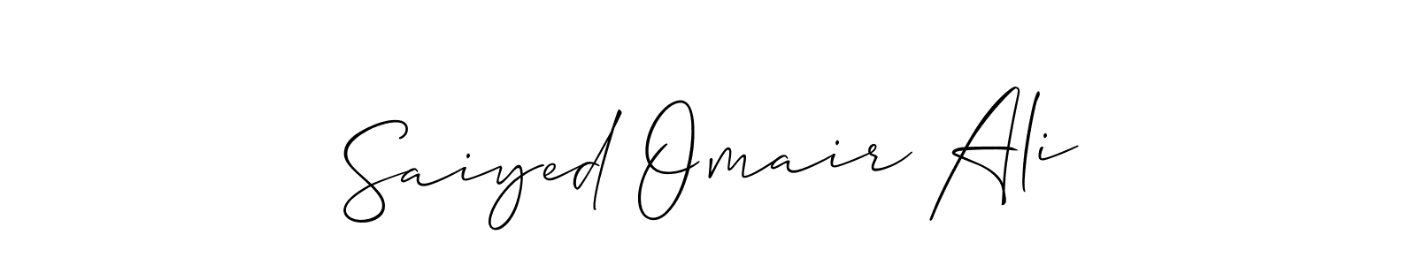 It looks lik you need a new signature style for name Saiyed Omair Ali. Design unique handwritten (Allison_Script) signature with our free signature maker in just a few clicks. Saiyed Omair Ali signature style 2 images and pictures png