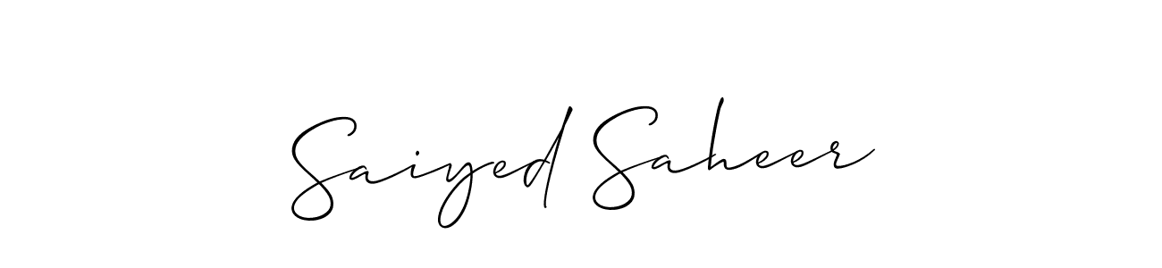 It looks lik you need a new signature style for name Saiyed Saheer. Design unique handwritten (Allison_Script) signature with our free signature maker in just a few clicks. Saiyed Saheer signature style 2 images and pictures png