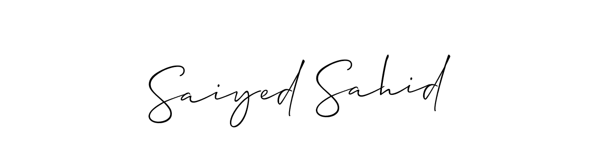 Make a beautiful signature design for name Saiyed Sahid. Use this online signature maker to create a handwritten signature for free. Saiyed Sahid signature style 2 images and pictures png