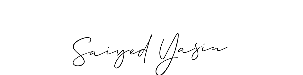 How to Draw Saiyed Yasin signature style? Allison_Script is a latest design signature styles for name Saiyed Yasin. Saiyed Yasin signature style 2 images and pictures png