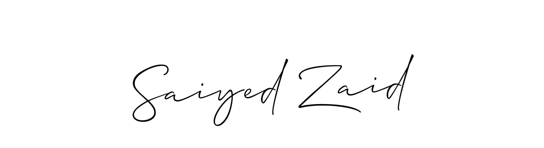 You should practise on your own different ways (Allison_Script) to write your name (Saiyed Zaid) in signature. don't let someone else do it for you. Saiyed Zaid signature style 2 images and pictures png