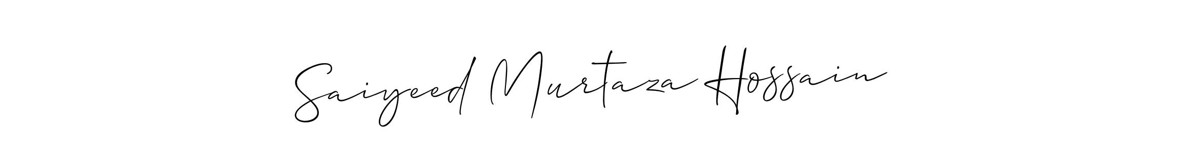 Make a short Saiyeed Murtaza Hossain signature style. Manage your documents anywhere anytime using Allison_Script. Create and add eSignatures, submit forms, share and send files easily. Saiyeed Murtaza Hossain signature style 2 images and pictures png