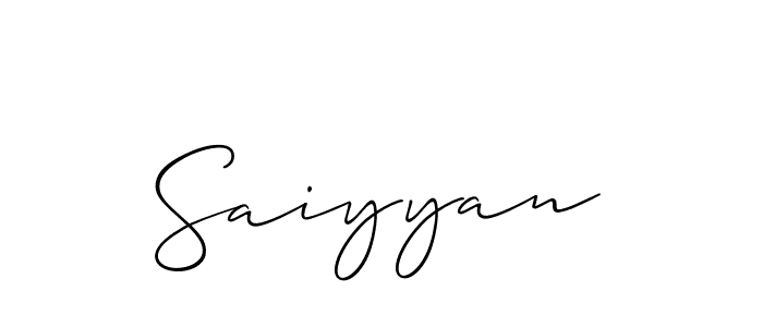 It looks lik you need a new signature style for name Saiyyan. Design unique handwritten (Allison_Script) signature with our free signature maker in just a few clicks. Saiyyan signature style 2 images and pictures png