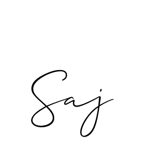 Also You can easily find your signature by using the search form. We will create Saj name handwritten signature images for you free of cost using Allison_Script sign style. Saj signature style 2 images and pictures png