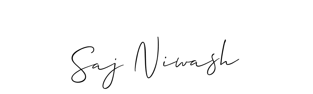 Create a beautiful signature design for name Saj Niwash. With this signature (Allison_Script) fonts, you can make a handwritten signature for free. Saj Niwash signature style 2 images and pictures png