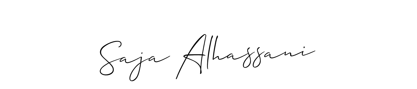 See photos of Saja Alhassani official signature by Spectra . Check more albums & portfolios. Read reviews & check more about Allison_Script font. Saja Alhassani signature style 2 images and pictures png