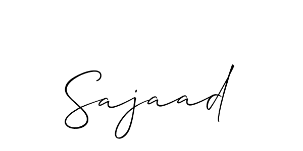 Best and Professional Signature Style for Sajaad. Allison_Script Best Signature Style Collection. Sajaad signature style 2 images and pictures png