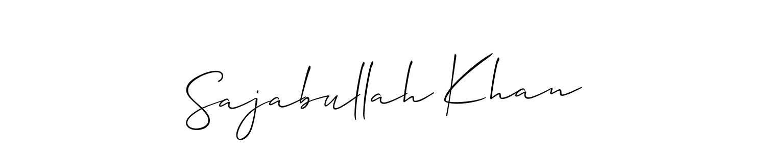 How to Draw Sajabullah Khan signature style? Allison_Script is a latest design signature styles for name Sajabullah Khan. Sajabullah Khan signature style 2 images and pictures png