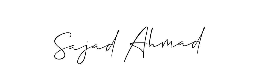Create a beautiful signature design for name Sajad Ahmad. With this signature (Allison_Script) fonts, you can make a handwritten signature for free. Sajad Ahmad signature style 2 images and pictures png