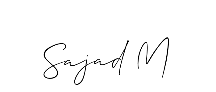 Make a short Sajad M signature style. Manage your documents anywhere anytime using Allison_Script. Create and add eSignatures, submit forms, share and send files easily. Sajad M signature style 2 images and pictures png