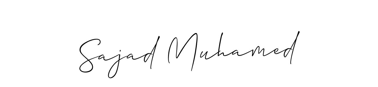 Design your own signature with our free online signature maker. With this signature software, you can create a handwritten (Allison_Script) signature for name Sajad Muhamed. Sajad Muhamed signature style 2 images and pictures png