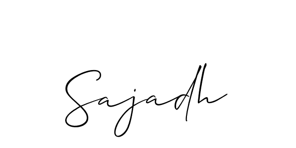 if you are searching for the best signature style for your name Sajadh. so please give up your signature search. here we have designed multiple signature styles  using Allison_Script. Sajadh signature style 2 images and pictures png