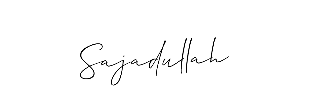 Also we have Sajadullah name is the best signature style. Create professional handwritten signature collection using Allison_Script autograph style. Sajadullah signature style 2 images and pictures png