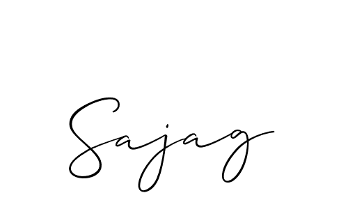 How to Draw Sajag signature style? Allison_Script is a latest design signature styles for name Sajag. Sajag signature style 2 images and pictures png