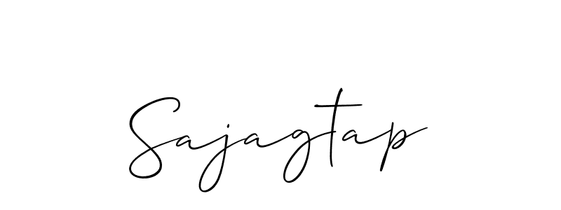 if you are searching for the best signature style for your name Sajagtap. so please give up your signature search. here we have designed multiple signature styles  using Allison_Script. Sajagtap signature style 2 images and pictures png