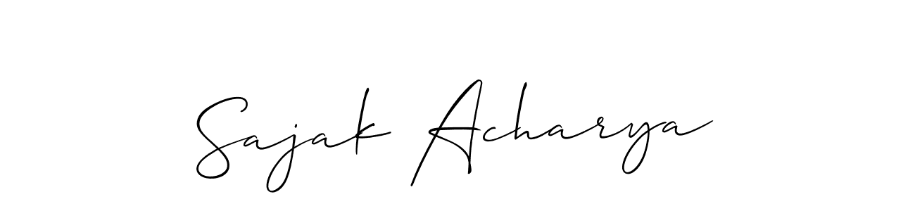 Also we have Sajak Acharya name is the best signature style. Create professional handwritten signature collection using Allison_Script autograph style. Sajak Acharya signature style 2 images and pictures png