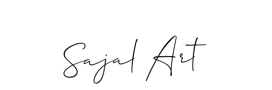 Also we have Sajal Art name is the best signature style. Create professional handwritten signature collection using Allison_Script autograph style. Sajal Art signature style 2 images and pictures png