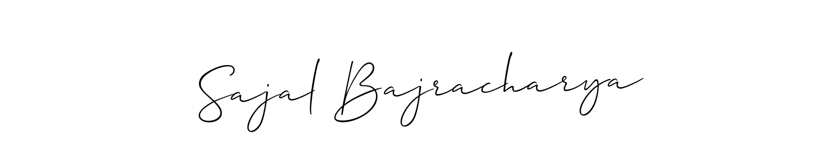 if you are searching for the best signature style for your name Sajal Bajracharya. so please give up your signature search. here we have designed multiple signature styles  using Allison_Script. Sajal Bajracharya signature style 2 images and pictures png