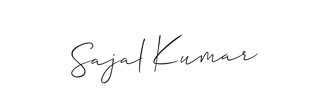 How to make Sajal Kumar name signature. Use Allison_Script style for creating short signs online. This is the latest handwritten sign. Sajal Kumar signature style 2 images and pictures png