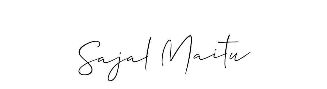 You should practise on your own different ways (Allison_Script) to write your name (Sajal Maitu) in signature. don't let someone else do it for you. Sajal Maitu signature style 2 images and pictures png